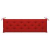 Garden Bench Cushion Red 70.9"x19.7"x2.8" Fabric