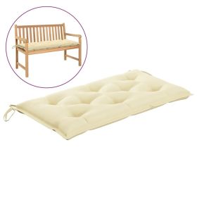 Garden Bench Cushion Cream White 43.3"x19.6"x2.7" Fabric