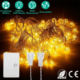 Globe String Lights 100 Ball LED Fairy Lamps IP44 Waterproof Lights