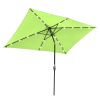 10x6.5ft Aluminum Patio Umbrella w/ 20 LEDs