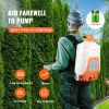 VEVOR Battery Powered Backpack Sprayer ; 4 Gal Tank; 0-90 PSI Adjustable Pressure; Back Pack Sprayer with 8 Nozzles and 2 Wands; 12V 8Ah Battery; Wide