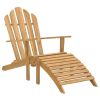 Adirondack Chairs with Footrests 2 pcs Solid Wood Teak