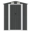 Garden Shed Anthracite 75.6"x140.6"x87.8" Galvanized Steel