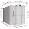 Garden Shed Anthracite 75.6"x140.6"x87.8" Galvanized Steel