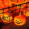 Halloween Pumpkin String Lights, Holiday LED Lights for Indoor Outdoor Decor,30 LED 11.81ft 3D Waterproof Orange Jack-O-Lantern Battery Operated Party