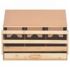 Chicken Laying Nest 3 Compartments 28.3"x13"x21.3" Solid Pine Wood