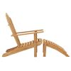 Adirondack Chairs with Footrests 2 pcs Solid Wood Teak