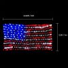 1PC American Flag Net Light; Outdoor Waterproof Mesh Lights; LED String Light; Multicolor Lights For Garden Wedding Backdrop Party Wall Decor ; Indepe