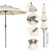 outdoor furniture  9Ft 3-Tiers Patio Umbrella Beige