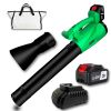 Leaf Blower - 450 CFM 125 MPH 20V Leaf Blower Cordless 1 X 3.0 Ah Battery & Charger Electric Leaf Blower Battery Operated Leaf Blower for Snow Removal