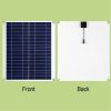 Outdoor Solar Panel 12V 25W Car Battery Charger IP68 Waterproof w/ 3.0A Dual USB Charging Clip Line