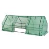 Portable Tunnel Greenhouse Outdoor Garden Mini Hot House with Zipper Doors & Water/UV Cover 9' L x 3' W x 3' H