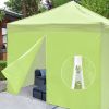 10x10ft EZ Canopy Gazebo Zipper Full Size Side Wall/Bright Green