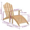 Adirondack Chairs with Footrests 2 pcs Solid Wood Teak