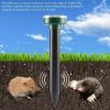 2pcs Solar Mole Repellent Solar Animal Repeller Stakes Waterproof Ultrasonic Gopher Repellent Outdoor Ultrasonic Gopher Control Spikes Ultrasonic Pest