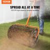 VEVOR Compost Spreader Peat Moss Spreader 24 inch Wide 24.4-26.4" Height Adjustable Lawn & Garden Spreaders Compost; Top Soil; Mulch - Durable Lightwe