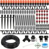 Set Of Garden Irrigation Kit; 98.4ft 1/4" Drip Irrigation Kit Garden Irrigation System With Adjustable Nozzle Dripper Automatic Irrigation Equipment S