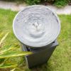 44.5" Polyresin Gray Zen Bowl Water Fountain, Outdoor Bird Feeder /Bath Fountains, Relaxing Water Feature for Garden Lawn Backyard Porch