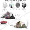 6 Family Camping Tents, Outdoor Double Layers Waterproof Windproof with Top Roof Rainproof and Large Mesh Windows Portable Easy Set Up Camping Gear wi