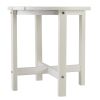 46*46*46cm Single Layer Round HDPE Side Table White