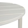 46*46*46cm Single Layer Round HDPE Side Table White