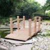 Arch Bridge Small Wooden Bridge Courtyard Outdoor Anticorrosive Wood Landscape Bridge Burlywood