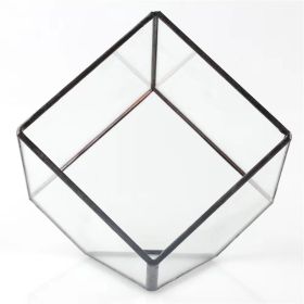 Oblique Square Small Glass Greenhouse Transparent Plant Flowerpot