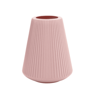 Melamine Plastic Colorful Vase Living Room Decorative Flower Vase (Color: Pink)