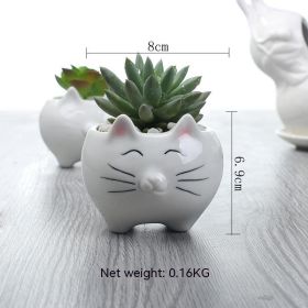 Creative Gardening Balcony Succulent Ceramic Flowerpot Decoration (Option: Color Without Base Support-Without Plants)