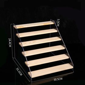 Hand Display Step Blind Box Storage Acrylic Wood Stepped Display Rack Ornaments Toy Display Rack (Option: 6Layer-30cm)