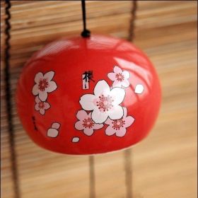 Japanese Cherry Blossom And Wind Ceramic Wind Chimes (Option: A1)