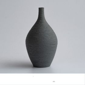 Damon Jumping Knife Craft Vase Simple Modern Style Small Japanese Vase (Option: Grey-Large size)