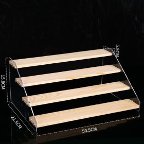 Hand Display Step Blind Box Storage Acrylic Wood Stepped Display Rack Ornaments Toy Display Rack (Option: 4Layer-50cm)