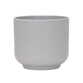 Plastic Flowerpot Multi-color Frosted Table Small Flower Pot (Option: Light Gray-Diameter 9.5x height 8.5cm)