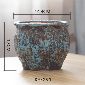 Crack Breathable Large Diameter Coarse Pottery Retro Ceramic Mage Basin (Option: Camouflage-DH425)