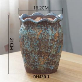 Crack Breathable Large Diameter Coarse Pottery Retro Ceramic Mage Basin (Option: Camouflage-DH430)