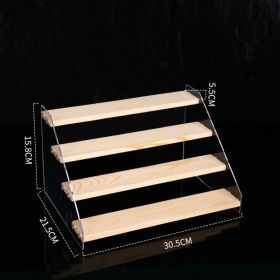 Hand Display Step Blind Box Storage Acrylic Wood Stepped Display Rack Ornaments Toy Display Rack (Option: 4Layer-30cm)