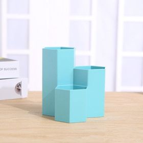 Creative And Fresh Hexagonal Pen Holder (Color: Blue)