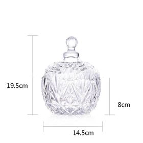 Clear Glass Crown Full Sky Star Style Storage Jar Jewelry Box (Option: Large Crown Transparent)