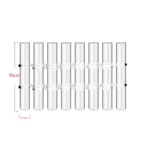 Test Tube Clear Glass Vase For Plant Bottle Flower Pot Hydroponic Container Decor Wedding Party Floral Hinged Flower Vases Home Decor (Option: 8small size delivery brushes)