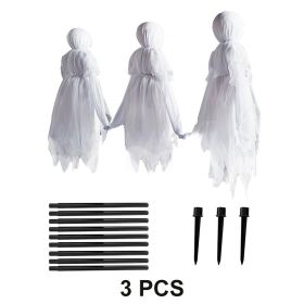 7-color Lighting Scene Props Garden Decoration (Option: White 3pieces)