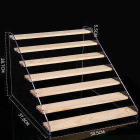 Hand Display Step Blind Box Storage Acrylic Wood Stepped Display Rack Ornaments Toy Display Rack (Option: 7Layer-50cm)