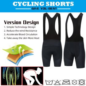 Men's Team Cycling Shorts Sports Breathable (Option: 2Black-XL)