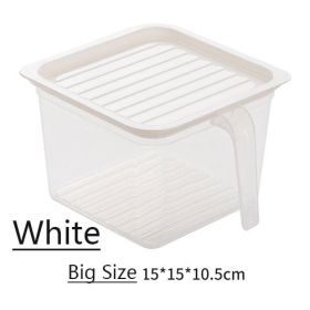 Kitchen Plastic Fruit Storage Tank (Option: White-Big)