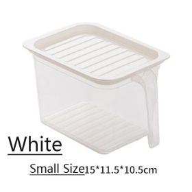 Kitchen Plastic Fruit Storage Tank (Option: White-Small)