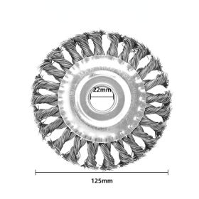 Twisted Wire Wheel Disc Type Grinding Wheel Angle Grinder (Option: 5inches)