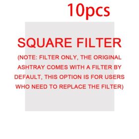 Smoke Removal Air Purification Ashtray Anion Purification Practical Automatic Purifier Ashtray Portable Gadgets For Car Ashtray (Option: Square filter 10pcs)