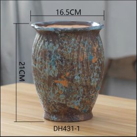 Crack Breathable Large Diameter Coarse Pottery Retro Ceramic Mage Basin (Option: Camouflage-DH431)