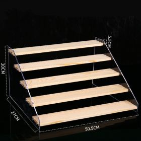 Hand Display Step Blind Box Storage Acrylic Wood Stepped Display Rack Ornaments Toy Display Rack (Option: 5Layer-50cm)