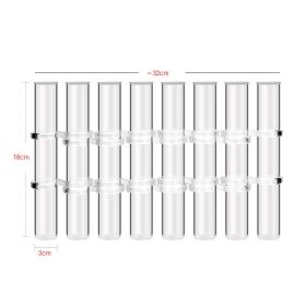 Test Tube Clear Glass Vase For Plant Bottle Flower Pot Hydroponic Container Decor Wedding Party Floral Hinged Flower Vases Home Decor (Option: 8packs a large brush)